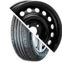 Шина с диском в сборе Massimo OTTIMA PLUS 185/65 R15 88H + Trebl 8114 (new D5) Black 4*100 6xR15 ET48 DIA54.1