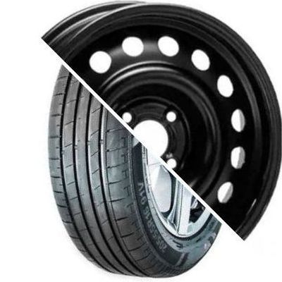 Шина с диском в сборе Massimo OTTIMA PLUS 185/65 R15 88H + Trebl 8114 (new D5) Black 4*100 6xR15 ET48 DIA54.1