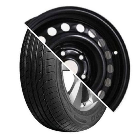 Шина с диском в сборе Bars UZ220 185/65 R15 88H + Magnetto 15009 AM Black 4*100 6xR15 ET50 DIA60.1 Lada Vesta