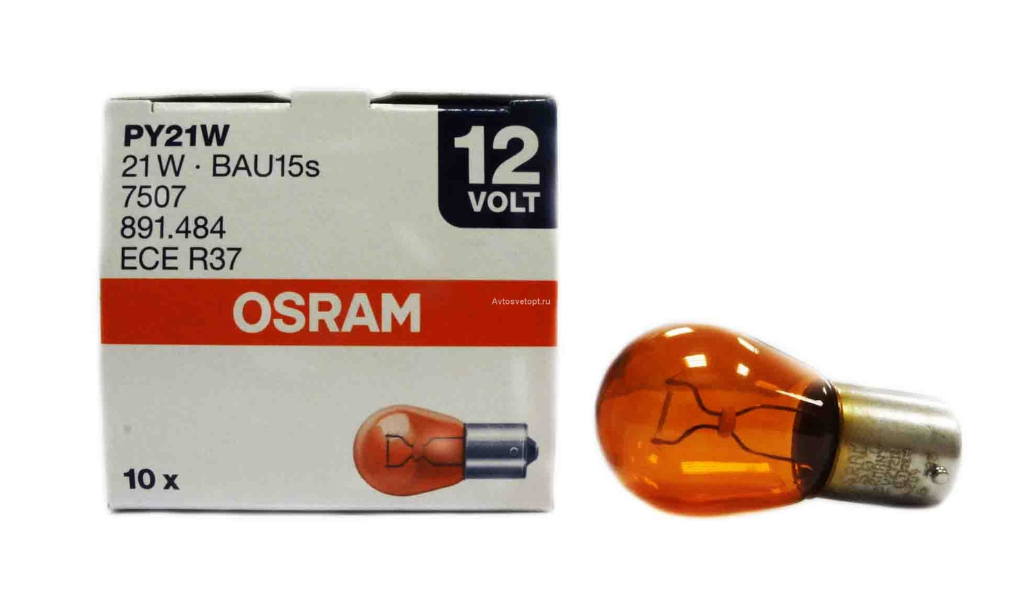 Osram 7507 Лампа PY21W(BAU15s) 12V 21W