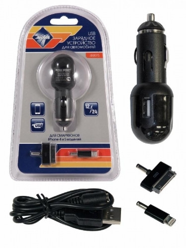 Зарядное устройство для моб.телефона usb порт iphone4/5 Nova Bright (44475)