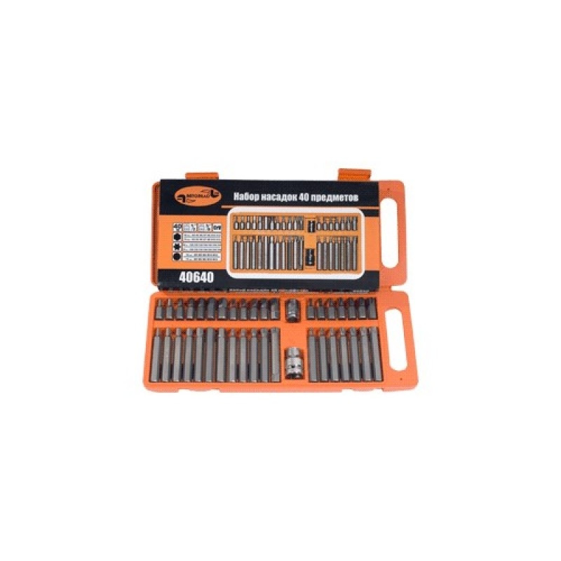 Набор бит 40 предм. Hex, Torx, Spline АвтоДело 40640