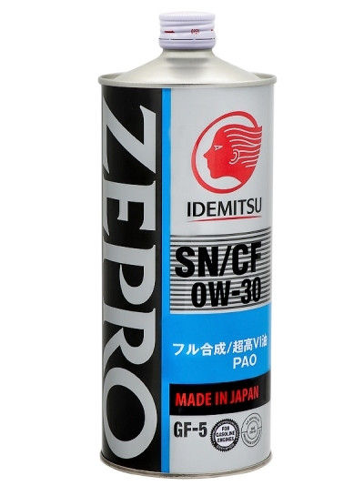 Масло моторное Idemitsu 0W30 3615-001 ZEPRO TOURING PRO API SN/CF ILSAC GF-5 SYNTHETIC 1л