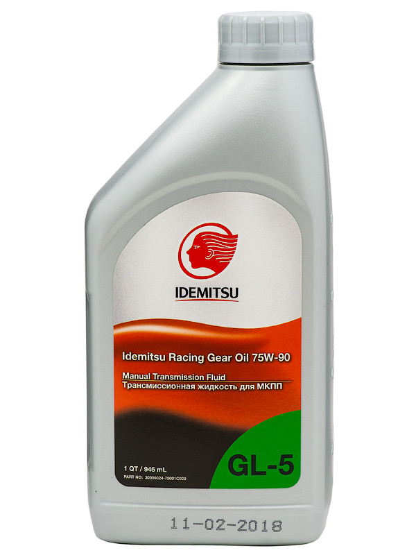 Масло трансмиссионное Idemitsu 75W90 30305024-750 RACING GEAR OIL 0,946л