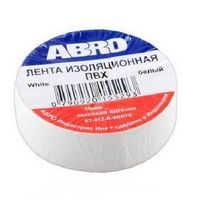 Изолента ПВХ (19мм*9,1м) Abro белая(имп)(EP-912-WH)