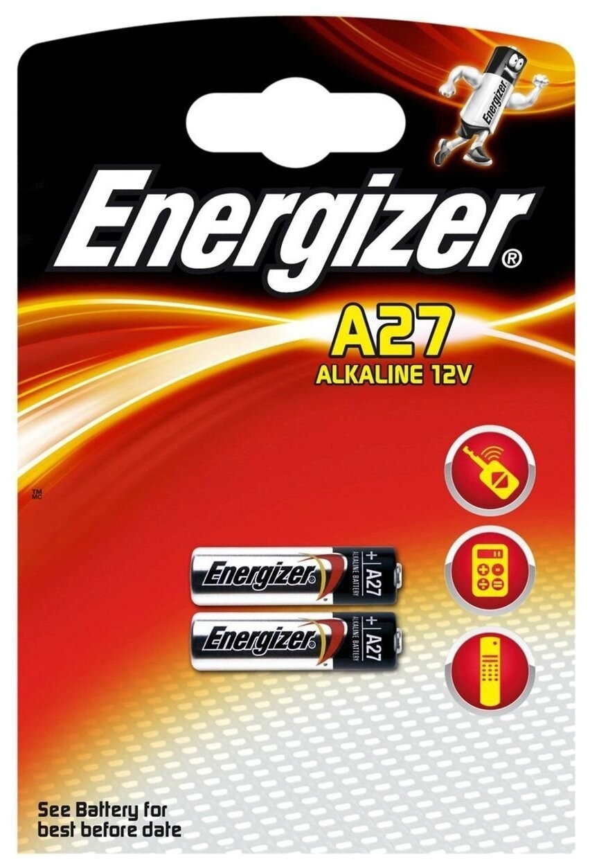 Energizer Alkaline A27 2шт/бл Батарейка миниатюрная (EMG963871)