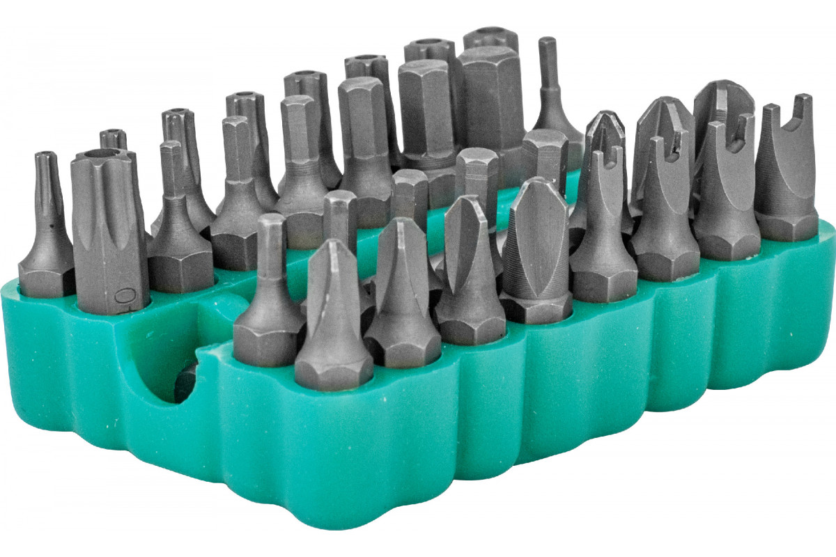 Набор бит 33 предм HEX, TORX, FORK, Try-Wing, Torq-Set Jonnesway (S29H2133S) в KOLOBOX