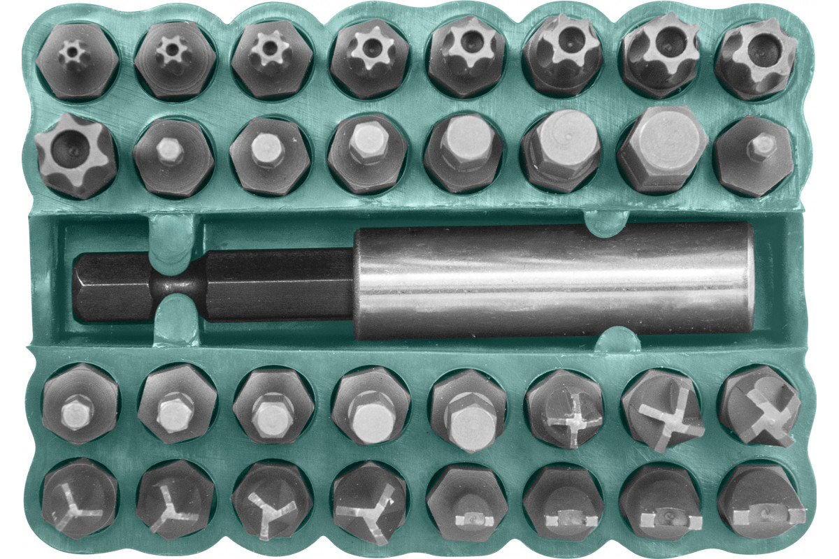 Набор бит 33 предм HEX, TORX, FORK, Try-Wing, Torq-Set Jonnesway (S29H2133S)