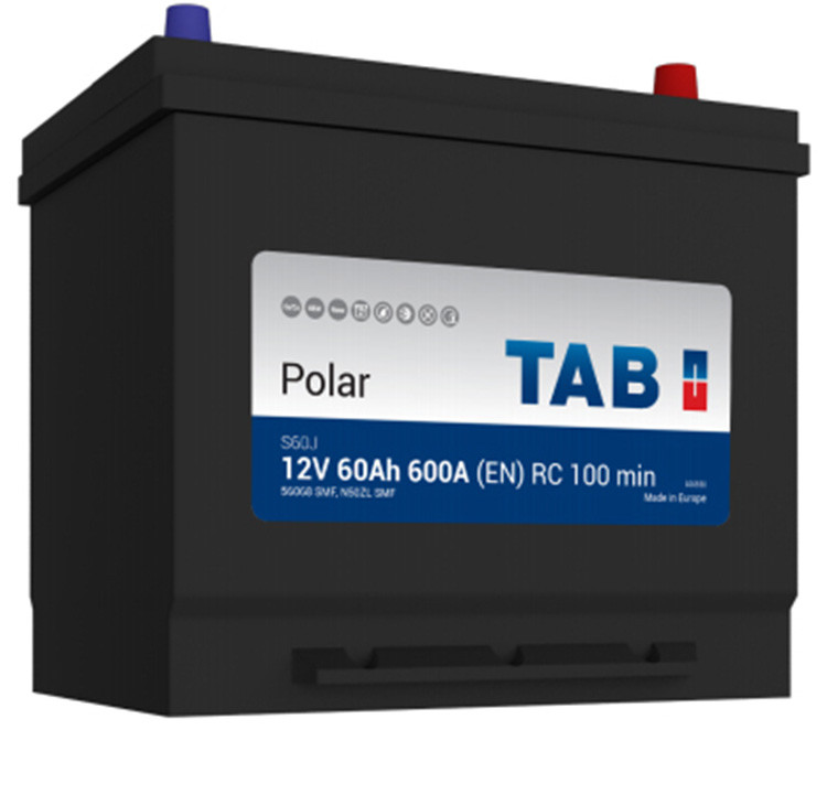 АКБ Tab Polar JIS MF о.п.R+ 60a/h Азия B1(нижн.кр)