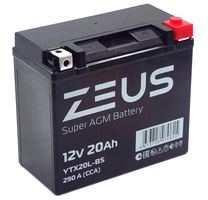 АКБ 6МТС-20 Zeus Super AGM  о.п.L+ 20a/h (YTX20L-BS)
