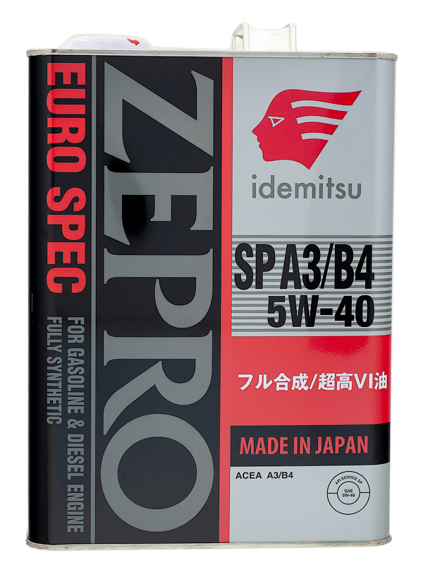 Масло моторное Idemitsu 5W40 30006041-004 ZEPRO EURO SPEC F-S SP A3/B4 4л