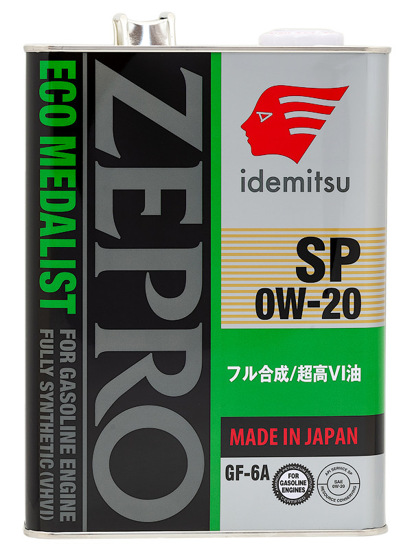 Масло моторное Idemitsu Idemitsu 0W20 4250-004 ZEPRO ECO MEDALIST FS SP/GF-6A 4л